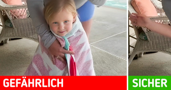 Das kann tödlich sein: Ein Schwimmlehrer warnt Eltern davor, ihren Kindern ein Handtuch um die Schultern zu legen