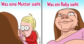 Ein Künstler zeigt uns in 10+ bildlichen Darstellungen, wie wir das Leben als Mutter sehen