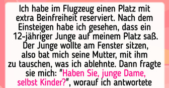 “Mein Kind will am Fenster sitzen.” Ich habe für einen bequemen Fensterplatz bezahlt und mich geweigert, mit einem anderen Passagier zu tauschen