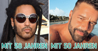 15+ Prominente, deren Alter, Bart und Tattoos sie unwiderstehlich machen