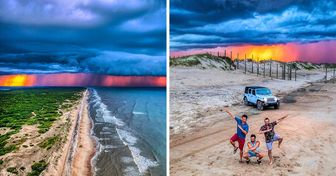 Ein unglaublicher, stürmischer Sonnenuntergang und 10+ andere Fotos von Menschen, die außergewöhnliche Naturspektakel erlebt haben