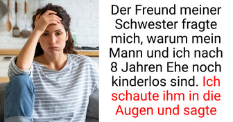 Eine Frau fragt sich, ob sie zu dem indiskreten Freund ihrer Schwester zu unhöflich war