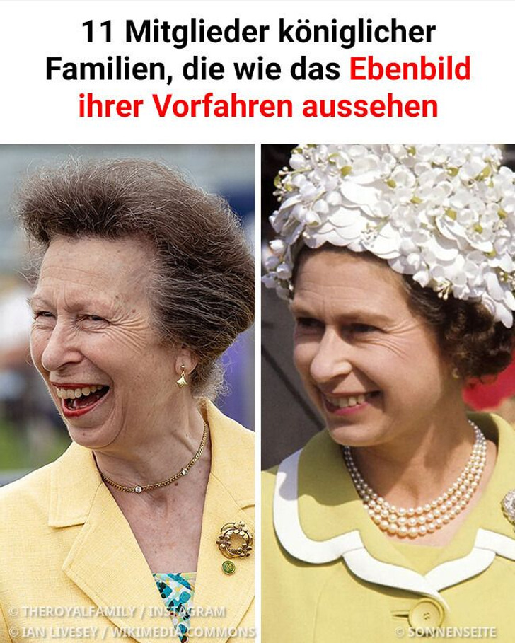 11 Mitglieder königlicher Familien, die wie das Ebenbild ihrer Vorfahren aussehen