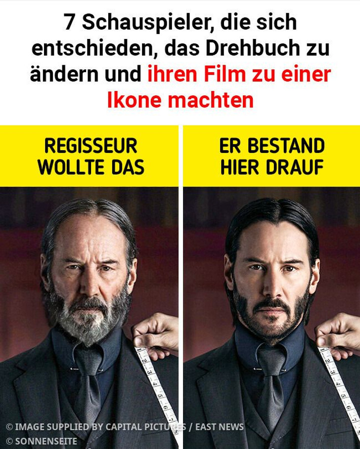 7 Schauspieler, die sich entschieden, das Drehbuch zu ändern und ihren Film zu einer Ikone machten