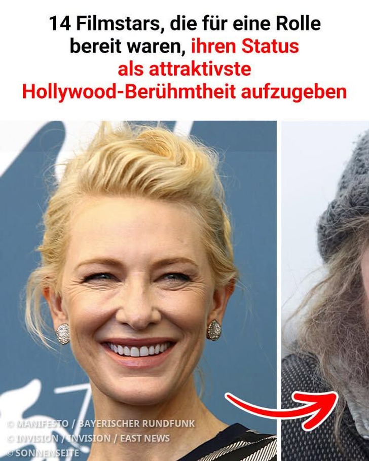 14 Filmstars, die für eine Rolle bereit waren, ihren Status als attraktivste Hollywood-Berühmtheit aufzugeben
