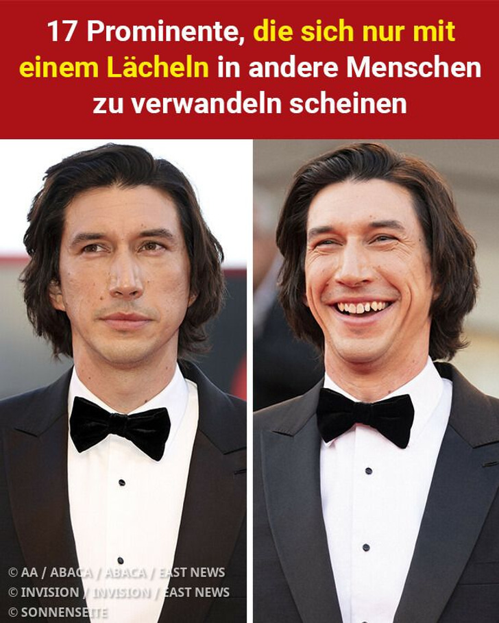 17 Prominente, die sich nur mit einem Lächeln in andere Menschen zu verwandeln scheinen