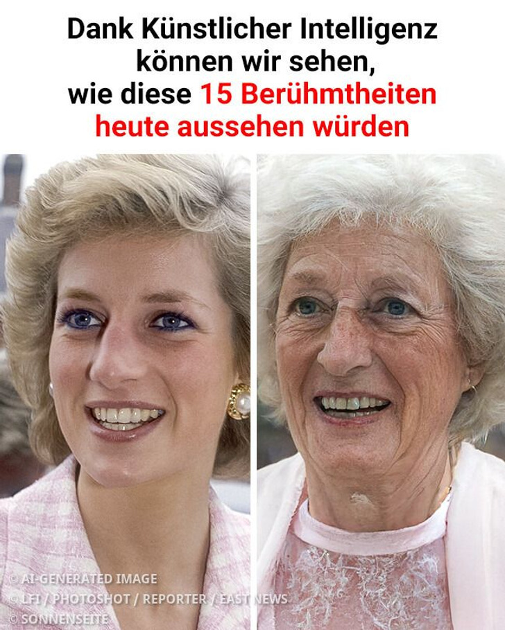 Dank Künstlicher Intelligenz können wir sehen, wie diese 15 Berühmtheiten heute aussehen würden