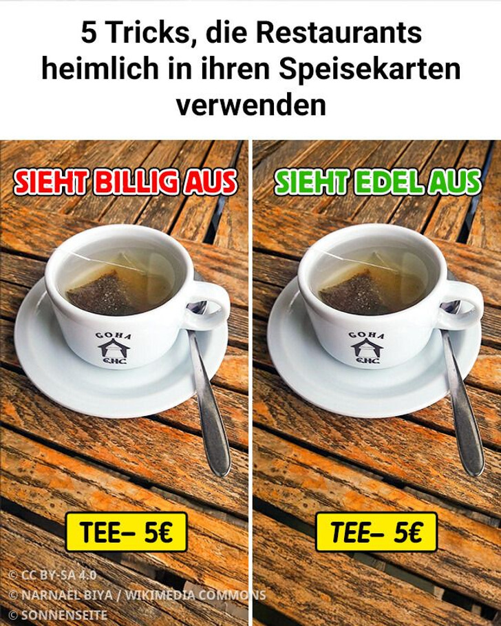 5 Tricks, die Restaurants heimlich in ihren Speisekarten verwenden