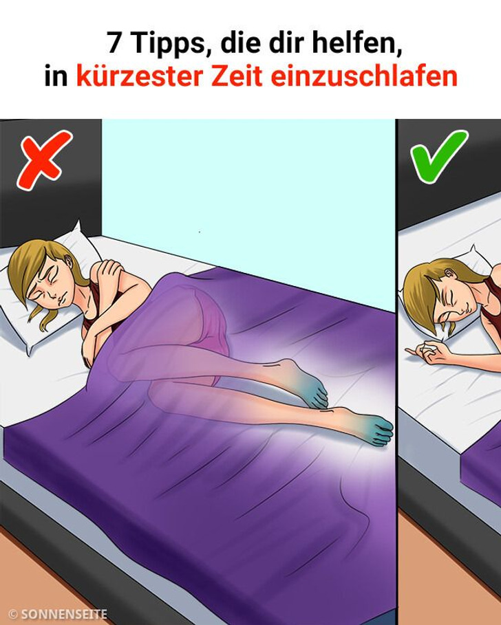 7 Tipps, die dir helfen, in kürzester Zeit einzuschlafen