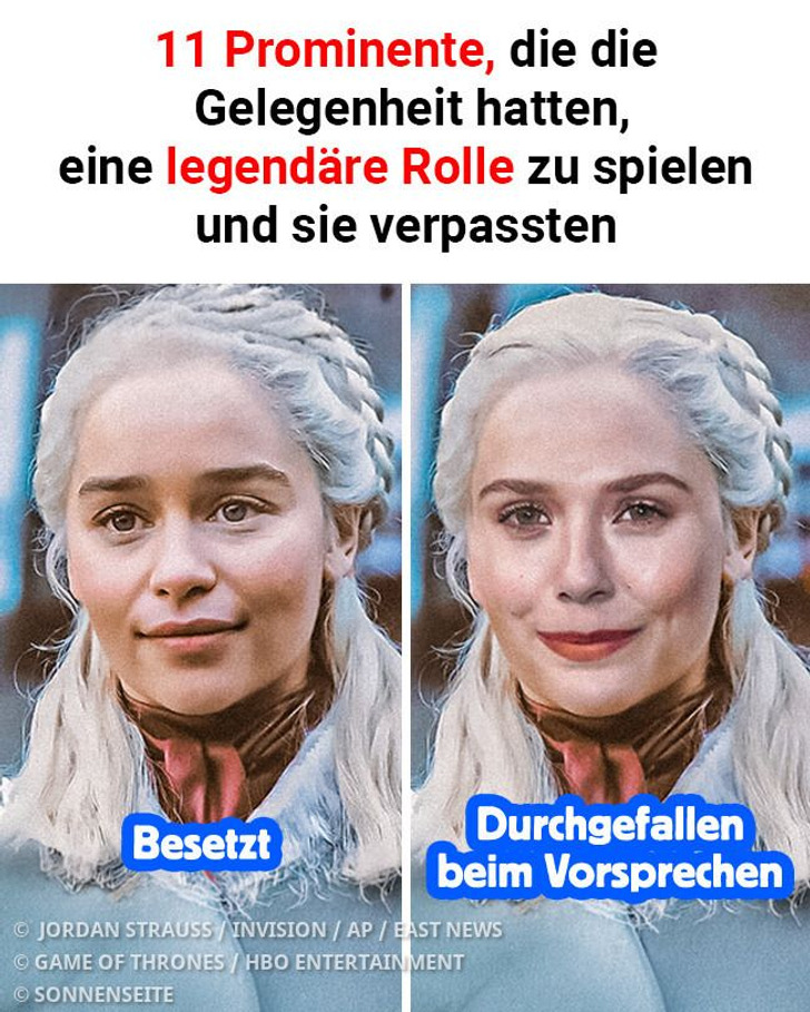 11 Prominente, die die Gelegenheit hatten, eine legendäre Rolle zu spielen und sie verpassten