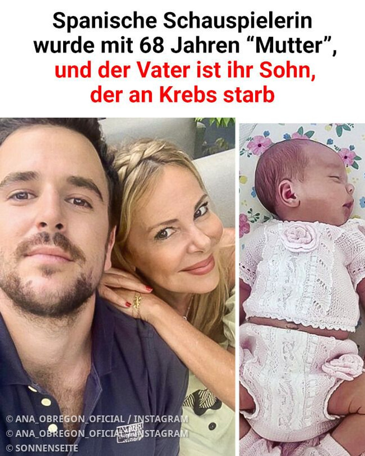 Spanische Schauspielerin wurde mit 68 Jahren “Mutter”, und der Vater ist ihr Sohn, der an Krebs starb