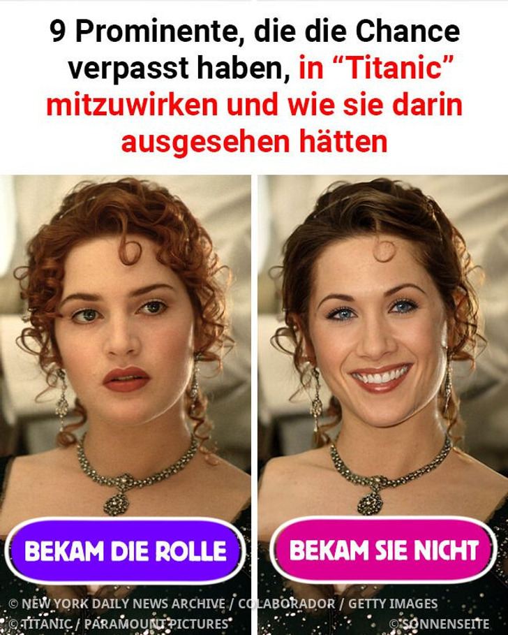 9 Prominente, die die Chance verpasst haben, in “Titanic” mitzuwirken und wie sie darin ausgesehen hätten