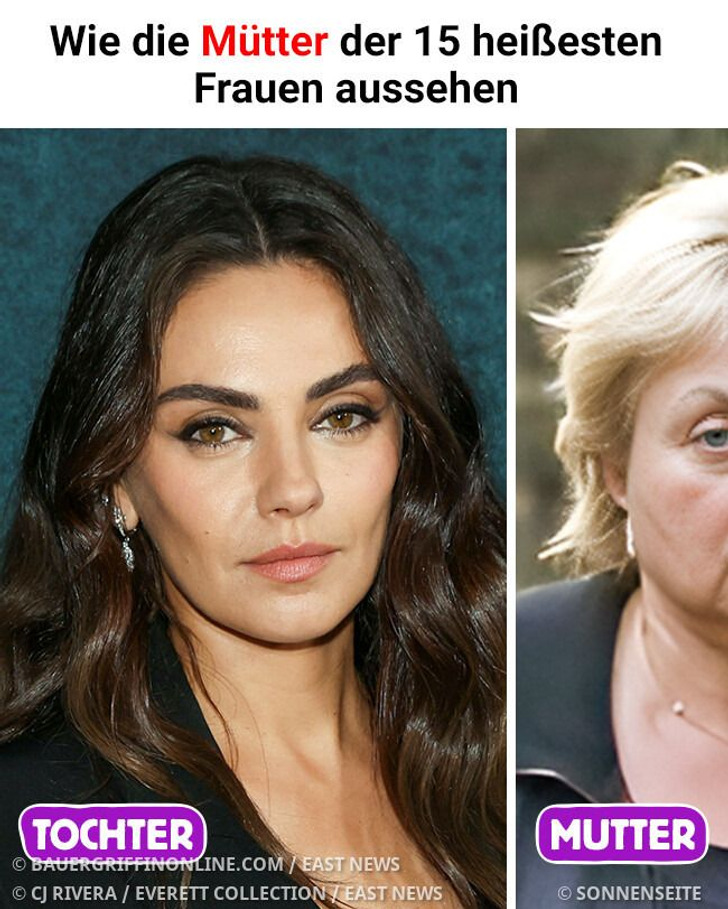 Wie die Mütter der 15 heißesten Frauen aussehen