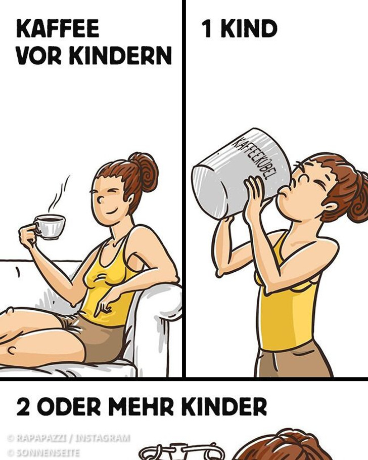 17 aufschlussreiche Comics, die zeigen, wie das Leben mit Kindern unweigerlich in ein “Vorher” und ein “Nachher” unterteilt wird