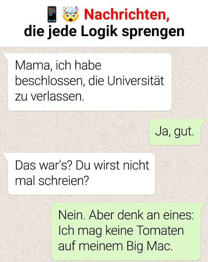 15 SMS von Menschen, deren Logik alle Grenzen sprengt