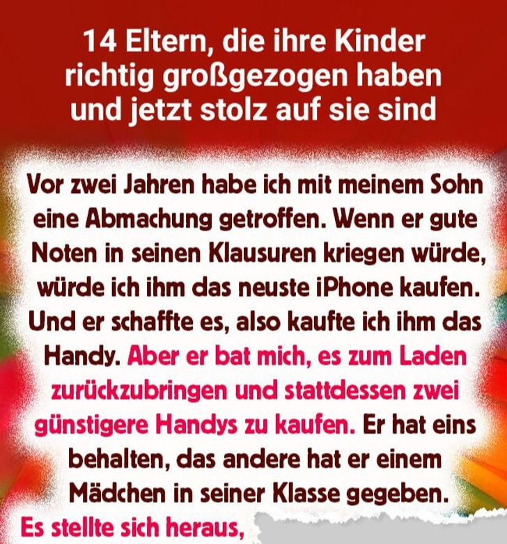 14 Eltern, die ihre Kinder richtig großgezogen haben und jetzt stolz auf sie sind
