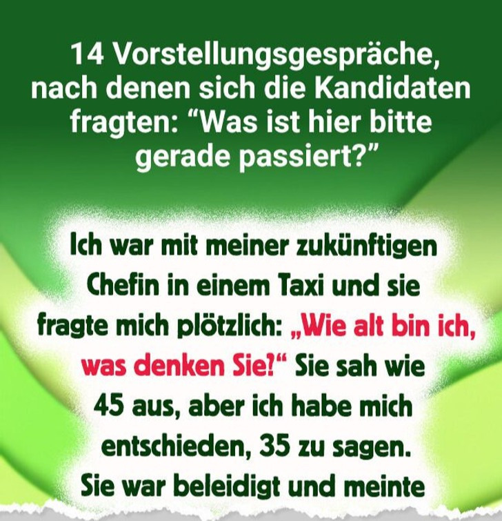 14 Vorstellungsgespräche, nach denen sich die Kandidaten fragten: “Was ist hier bitte gerade passiert?”
