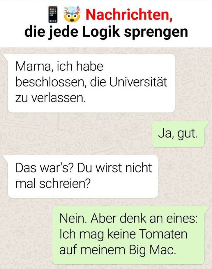 15 SMS von Menschen, deren Logik alle Grenzen sprengt